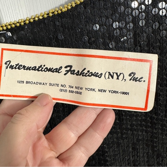 NEW International Fashions NY, Inc. vintage silk/sequin short sleeve top, sz 22 - Picture 10 of 13